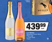 Luc Belaire Sparkling French Wine Rare Luxe Or Rare Rose-750ml Each