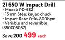 Ryobi 650W Impact Drill PD-652-Each