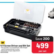 CAT 4V Screw Driver & Bit Set-Per Set