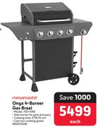 Megamaster Onyx 4 Burner Gas Braai 720-1093-Each