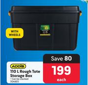 Addis 110L Rough Tote Storage Box-Each