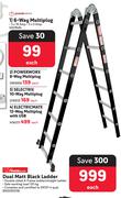 Tradequip Dual Matt Black Ladder-Each