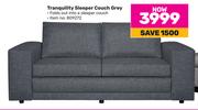 Tranquility Sleeper Couch Grey