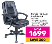 Parker Mid Back Chair Black