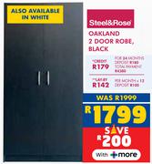 Steel & Rose Oakland 2 Door Robe Black