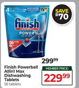 Finish Powerball Allin1 Max Dishwashing Tablets-56 Tablets