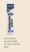 Alcolin Contractors Acrylic White-260ml