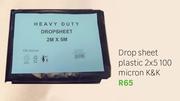 K&K Drop Sheet Plastic 2 x 5100 Micron