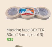 Masking Tpe Dexter-50m X 25mm(Set Of 3)