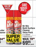 Mr Min Multi Surface Cleaner Value Pack-2 x 300ml Per Pack