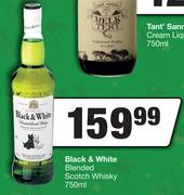 Black & White Blended Scotch Whisky-750ml