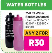 750ml Water Bottles Assorted-For Any 2