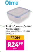 Otima Quatro Container Square (Variant Sizes)-Each
