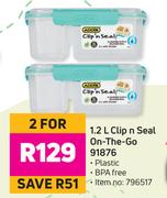 Addis 1.2L Clip n Seal 'On The Go' 91876-For 2