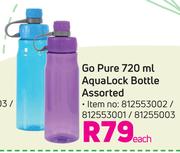 720ml Go Pure Aqualock Bottles Assorted-Each  