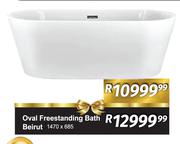 Oval Freestanding Bath Beirut-1470 x 685