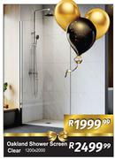 Oakland Shower Screen Clear-1200 x 2000