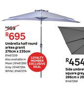 Arekea Granit Umbrella Half Round 270cm x 235cm
