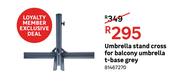 Umbrella Stand Cross For Balcony Umbrella T-Base Grey