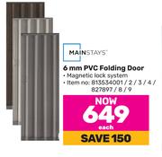 Mainstays 6mm PVC Folding Door-Each