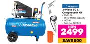 Tradeair 3 Piece 50L Compressor Kit