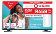 Samsung 32" (81cm) Smart HD TV 32N5300-On 250GB Home Internet L Top Up