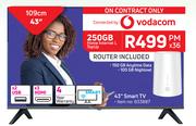 Hisense 43" (109cm) Smart TV-On 250GB Home Internet L Top Up