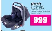 Safeway Orbit Infant Seat Group 0+, 0-13kg