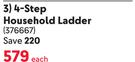 Home Quip 4 Step Household Ladder-Each