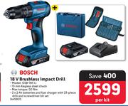 Bosch 18V Brushless Impact Drill GSB-185 Li-Per Kit