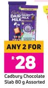 Cadbury Chocolate Slab Assorted-For Any 2 x 80g
