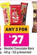 Nestle Chocolate Bars Assorted-For Any 3 x 40g-52g
