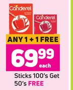 Canderel Sticks 100's Get 50's Free