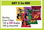Doritos Corn Chips 145g Or Bugles 100g Assorted-For Any 5