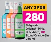 Belgravia Original, Pink, Blackberry Or Blood Orange Gin-For 2 x 750ml