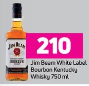 Jim Beam White Label Bourbon Kentucky Whisky-750ml