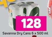 Savanna Dry Cans-6 x 500ml