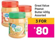 Great Value Peanut Butter 400g Assorted- For 3