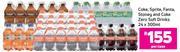 Coke, Sprite, Fanta, Stoney And Coke Zero Soft Drinks 24 x 300ml- Per Case