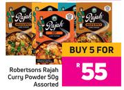 Robertsons Rajah Curry Powder 50g Assorted- For Buy 5