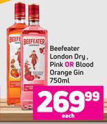 Beefeater London Dry, Pink Or Blood Orange Gin 750ml- Each