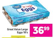 Great value Large Eggs 18's Pack