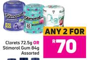 Clorets 72.5g Or Stimorol Gum 84g Assorted- For Any 2