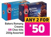Bakers Romany Creams Or Choc-Kits 200g Assorted- For Any 2