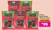 Ol'Roy Meaty Strips Assorted-For Any 5 x 120g