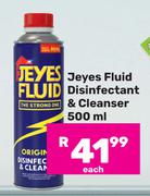 Jeyes Fluid Disinfectant & Cleanser-500ml Each