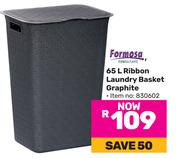 Formosa 65L Ribbon Laundry Basket Graphite