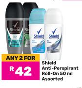 Shield Anti Perspirant Roll On Assorted-For Any 2 x 50ml
