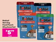 Bobtail Wet Dog Food Pouch Assorted-85g Each