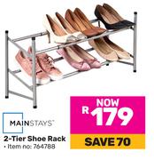 Mainstays 2 Tier Shoe Rack